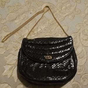 Vintage black snake/lizard skin purse